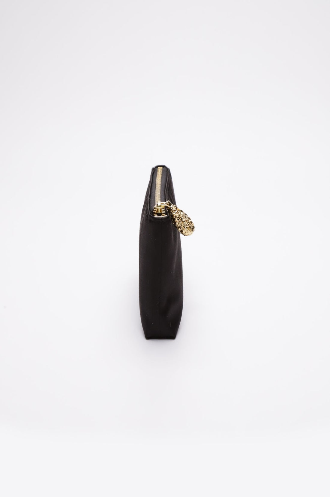 Mia Clutch - Clear Acrylic with Black Satin Zipper Pouch